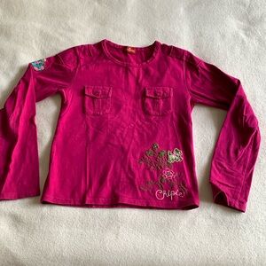 Chipie Cotton Long Sleeve Embroidered Top